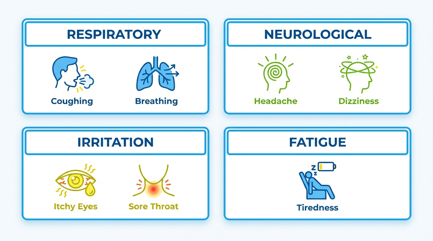 Woman experiencing allergy symptoms from poor indoor air quality in Houston home