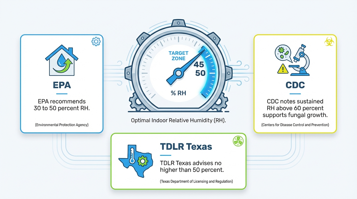 Optimal humidity levels for mold prevention in Houston commercial buildings