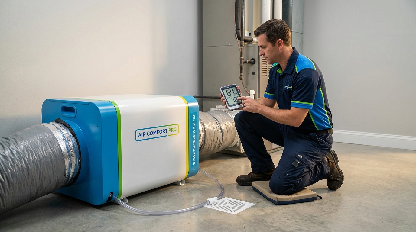 Professional dehumidifier installation for Houston property moisture control